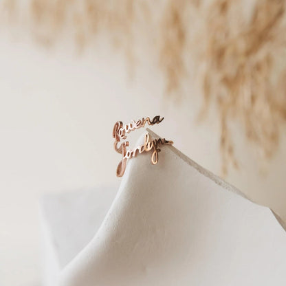 Couple Name Ring