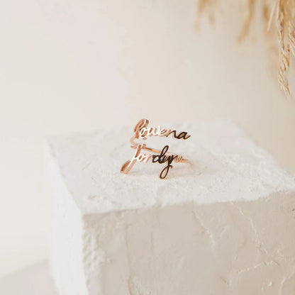 Couple Name Ring