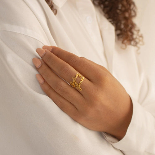 Couple Name Ring
